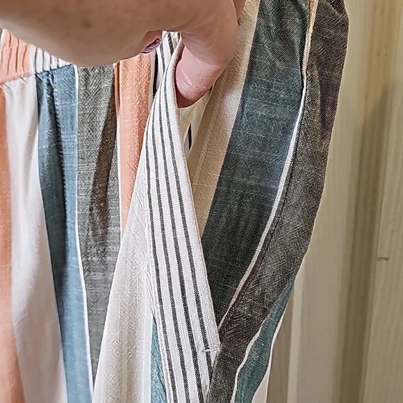 Sonoma Elastic Waist Pull On Vertical Striped Shorts Size 1X EUC - Picture 4 of 7